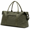 Borsa da viaggio 50 x 25 x 30 cm in tessuto sintetico verde oliva con tasca zip