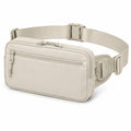 Marsupio 23 x 15 x 6 cm in tessuto sintetico beige con cintura regolabile per uso quotidiano