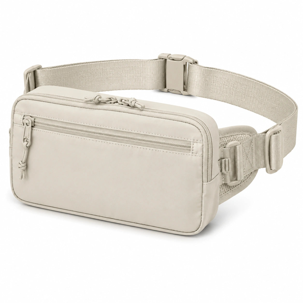 Marsupio 23 x 15 x 6 cm in tessuto sintetico beige con cintura regolabile per uso quotidiano